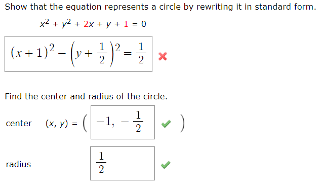 Solved Show That The Equation Represents A Circle By Rewr Chegg Com