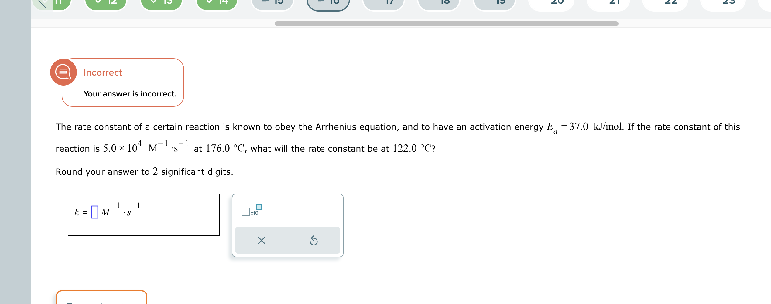 Solved The rate constant of a certain reaction is known to | Chegg.com