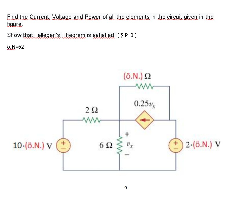 Solved Find The Current, Voltage And Power Of All The | Chegg.com