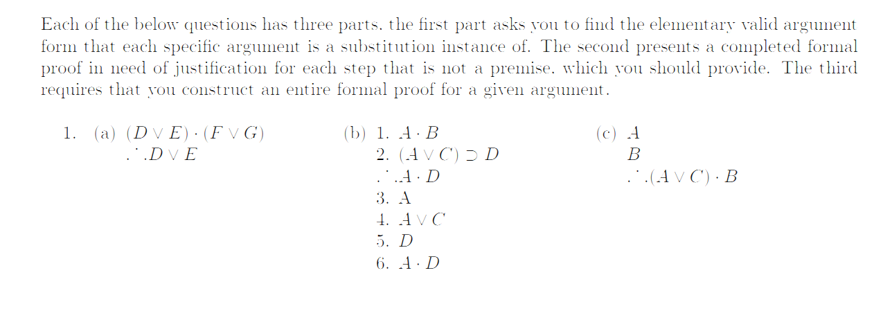 Three Part Question Solved Each of the below questions has three parts, the | Chegg.com