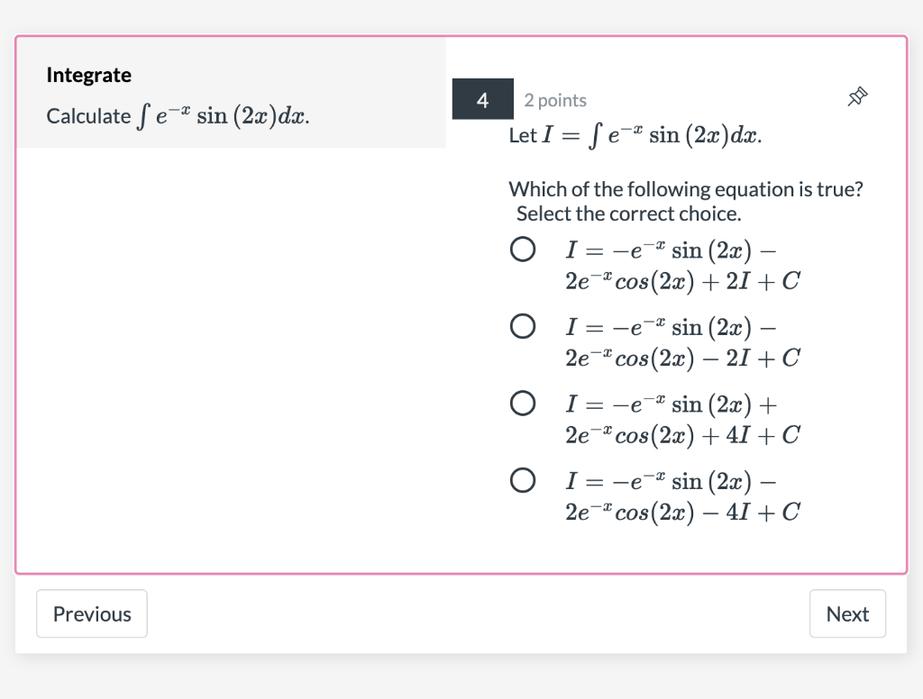 Solved 2 2 points Consider the functions given below. | Chegg.com