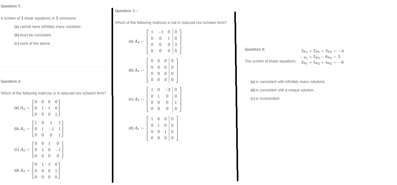 Solved Question 1: Question 3:1 A system of 2 linear | Chegg.com