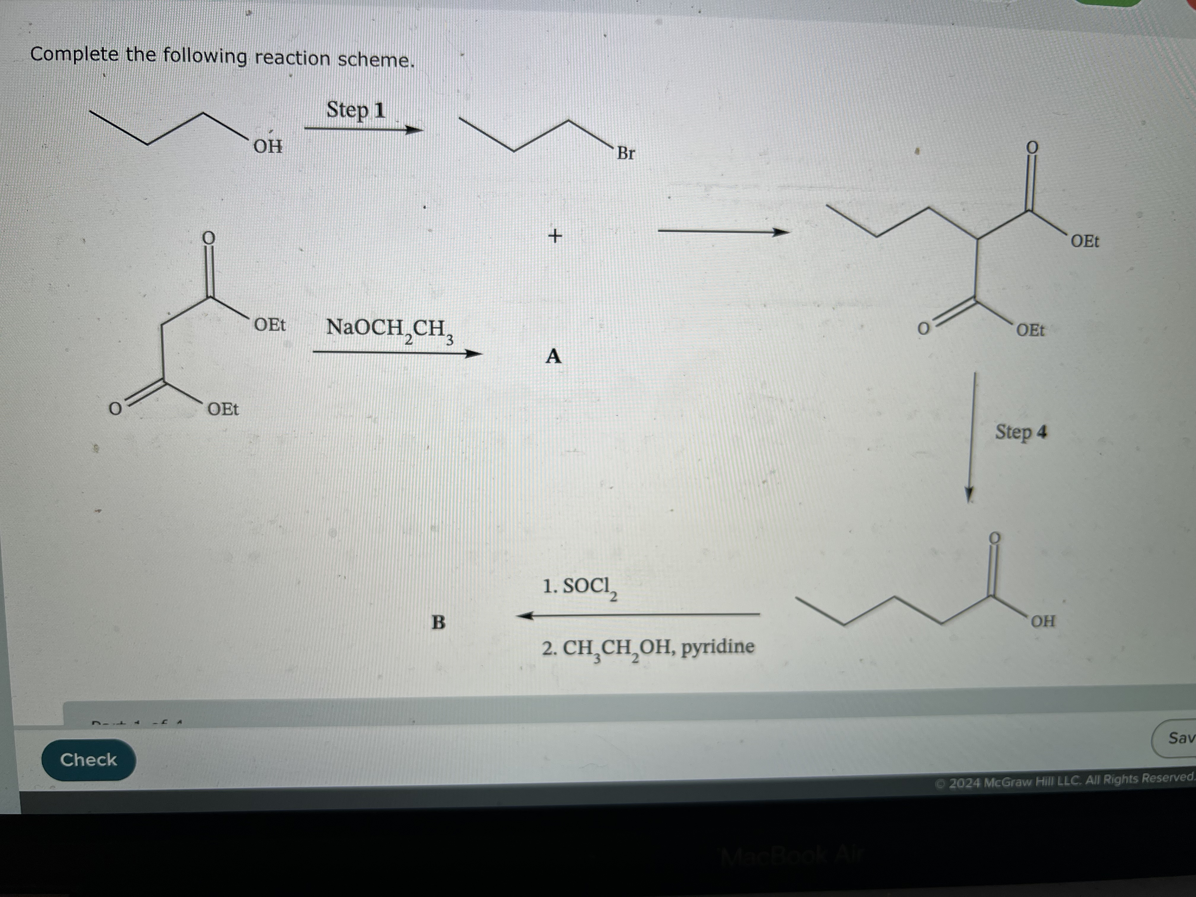 Solved Complete The Following Reaction Scheme Please Fi