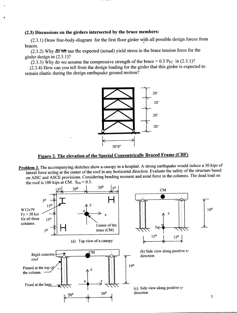 Braced Column Problem Sample Problems. Problem 1 GIVEN: A two-story | Chegg.com
