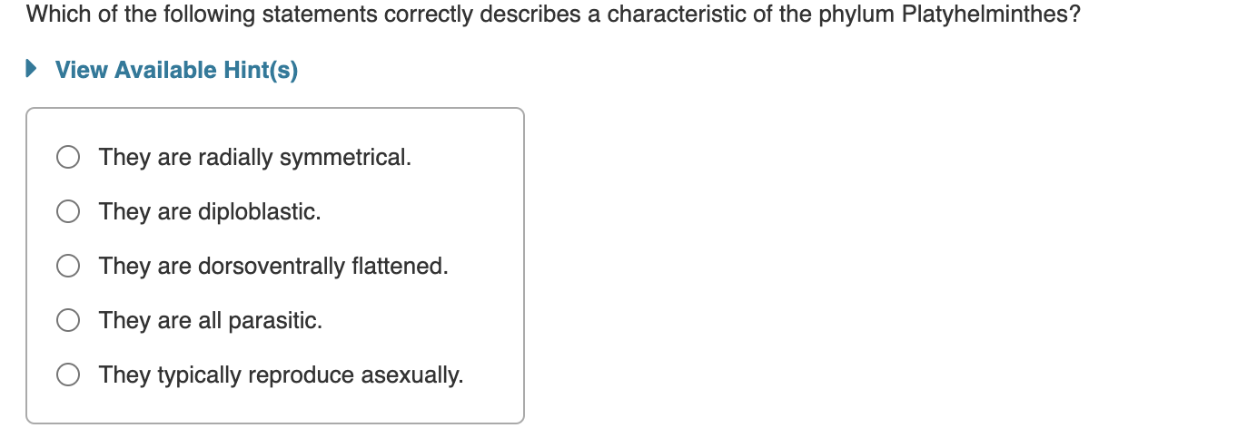 Solved Which Of The Following Statements Correctly Descri