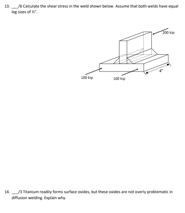 9 6 On the schematic of the FSW tool below, fill in | Chegg.com