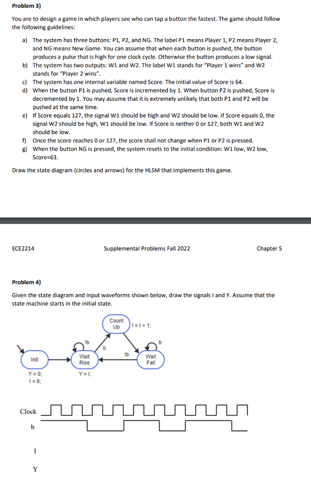 Problem 3) You are to design a game in which players | Chegg.com