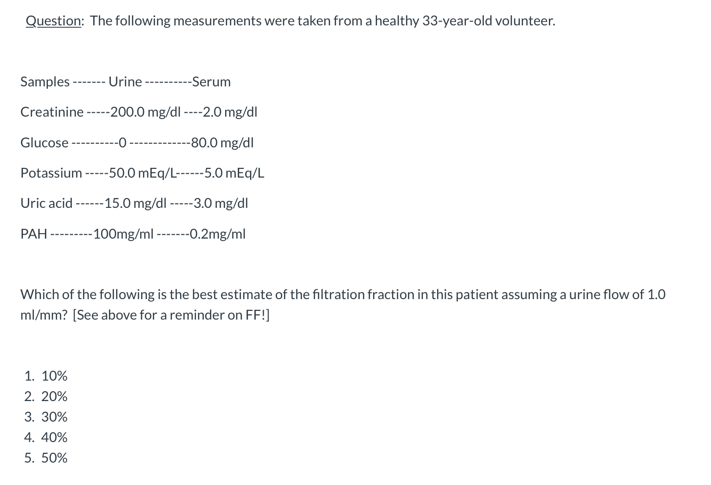 Solved Question: The following measurements were taken from | Chegg.com