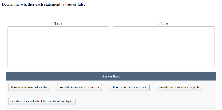 Solved Determine whether each statement is true or false. | Chegg.com