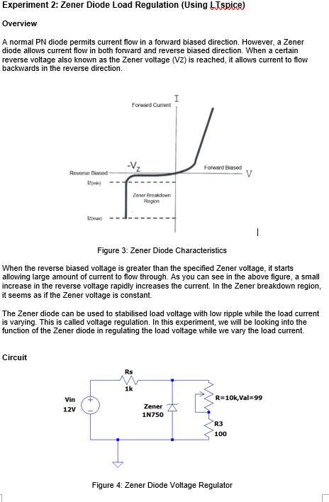 zener diode line regulation experiment