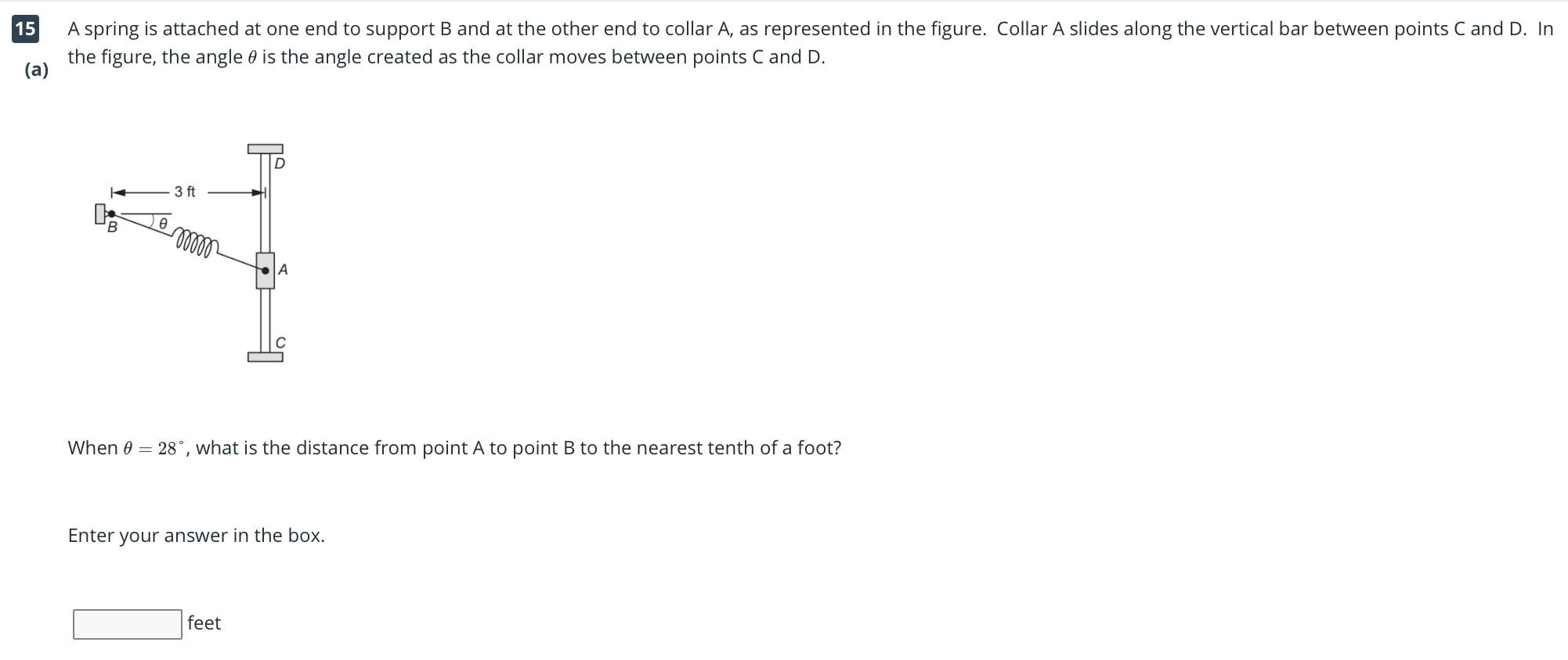 Solved 15 A Spring Is Attached At One End To Support B And | Chegg.com