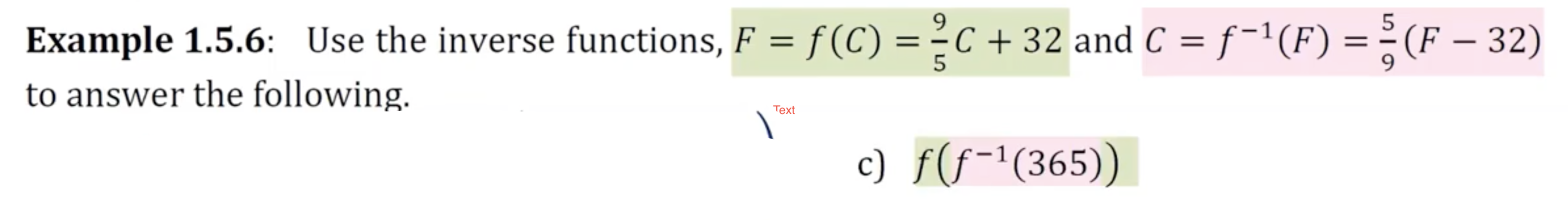 the formula c 5 9 f 32 inverse