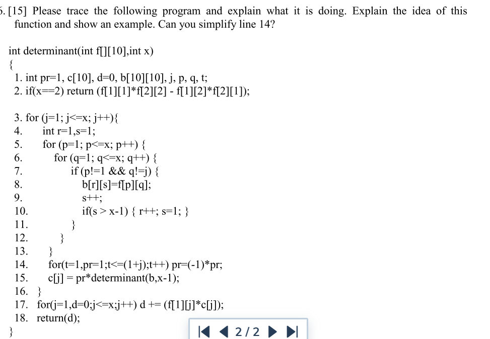 Solved Can You Explain This Function What Is It Doing U Chegg Com