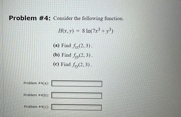 Solved Problem \#4: Consider The Following Function. | Chegg.com