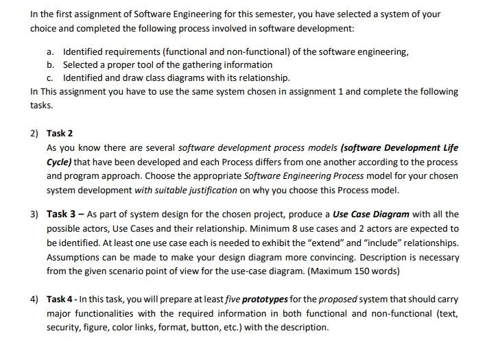 software engineering assignment questions and answers