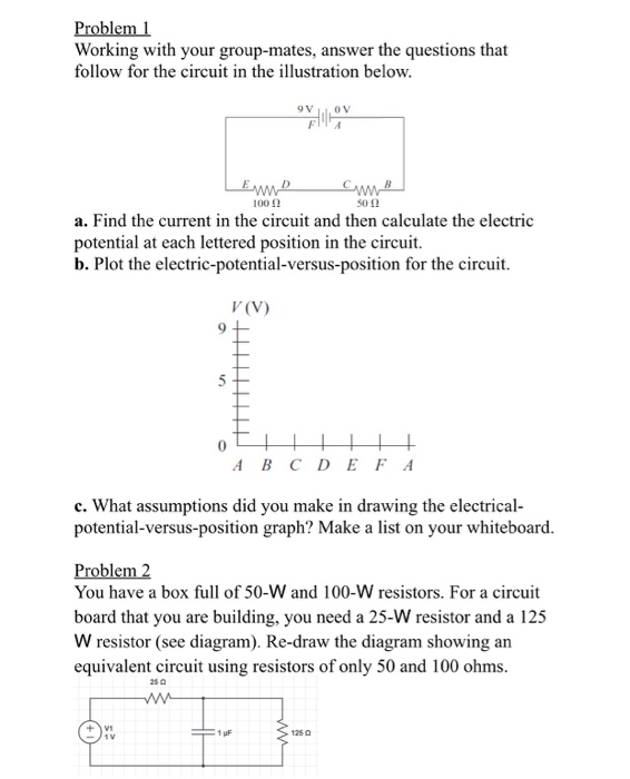 Solved Problem 1 Working with your group-mates, answer the | Chegg.com