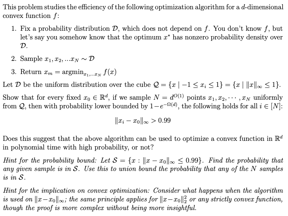 This problem studies the efficiency of the following | Chegg.com