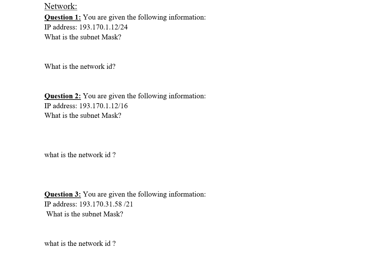 solved-network-question-1-you-are-given-the-following-chegg