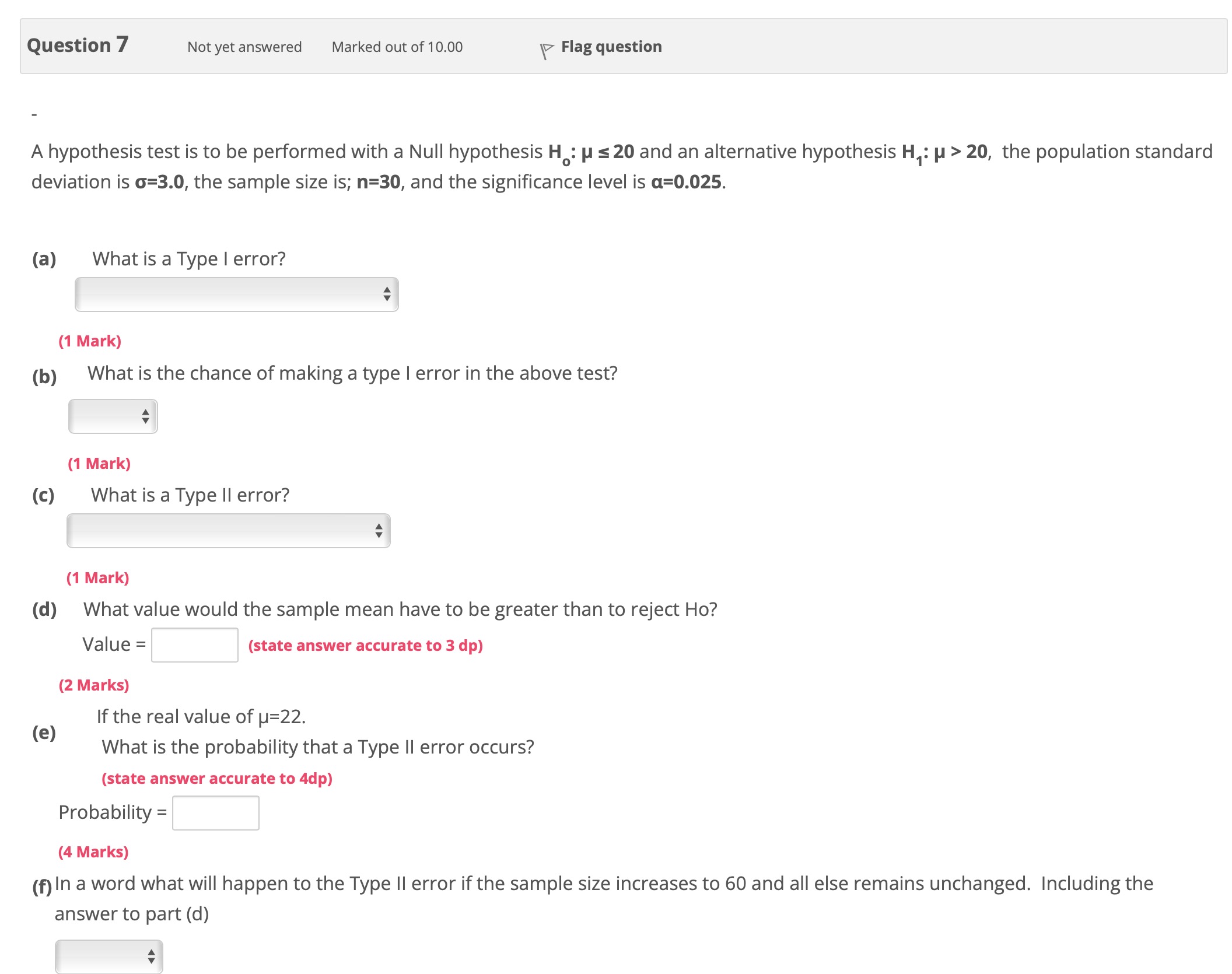 Solved A hypothesis test is to be performed with a Null | Chegg.com