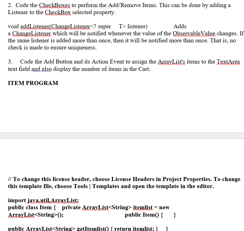 Solved // To change this license header, choose License | Chegg.com