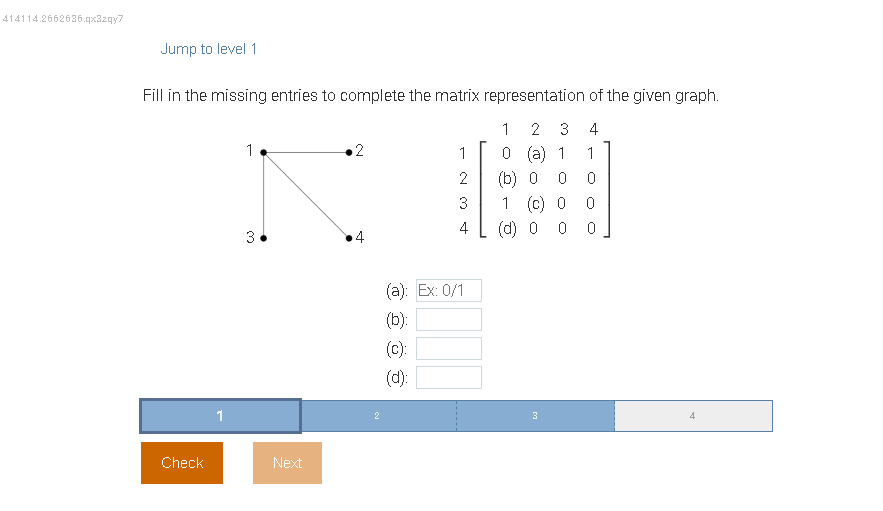 Solved Fill in the missing entries to complete the matrix | Chegg.com