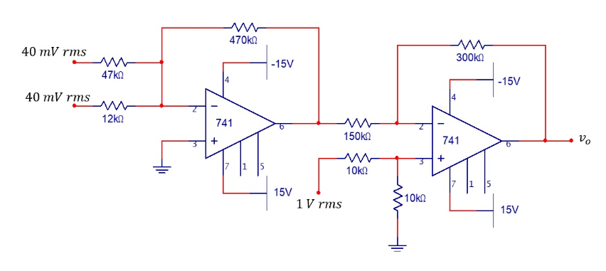 Solved Determine the Voltage Out | Chegg.com