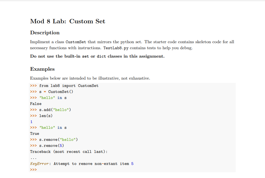 Solved Below is the skeleton of a simple Python class that