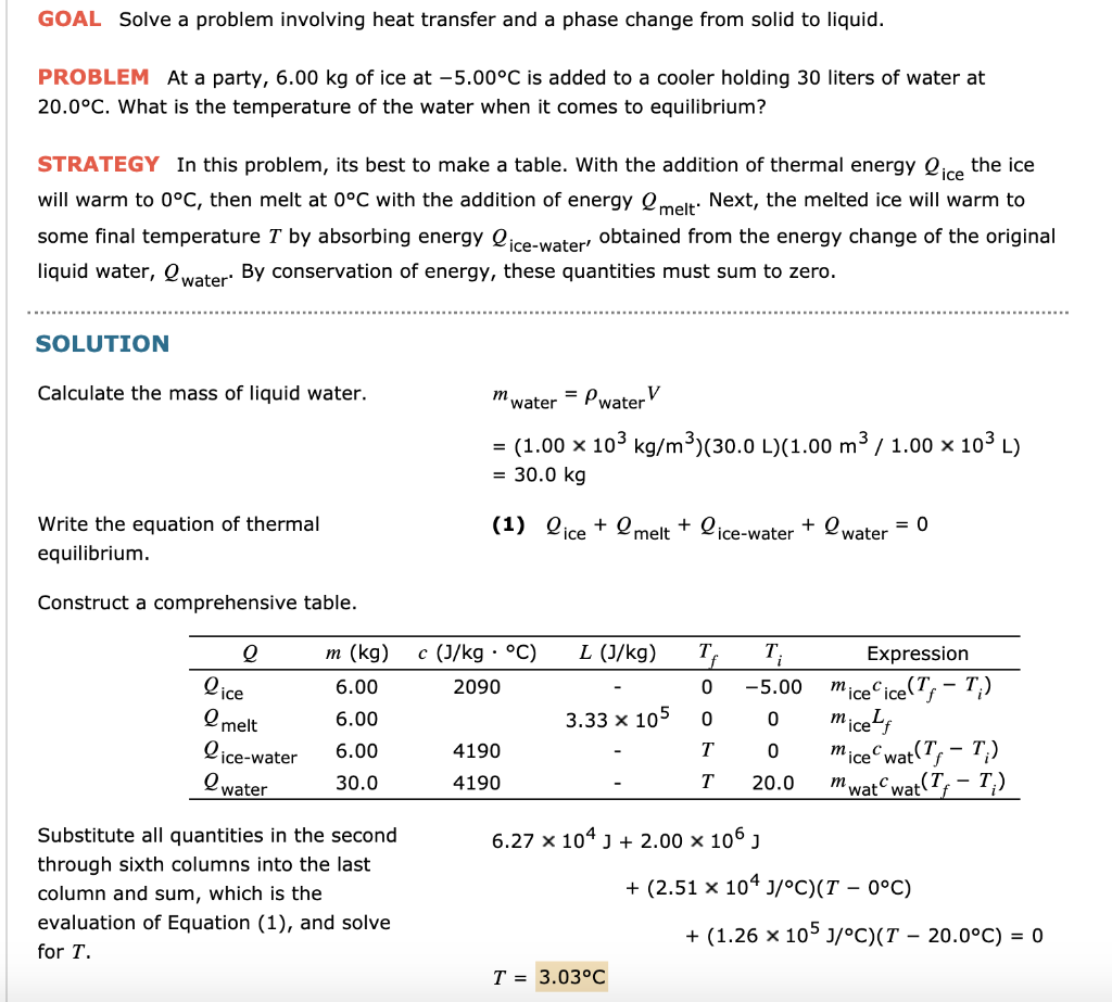 Solved GOAL Solve A Problem Involving Heat Transfer And A | Chegg.com