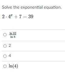 Solved Solve the exponential equation. 2+ = 15 In 15 In 2 O | Chegg.com