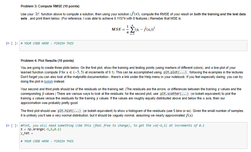 Python Data Science Linear Regression Using A | Chegg.com