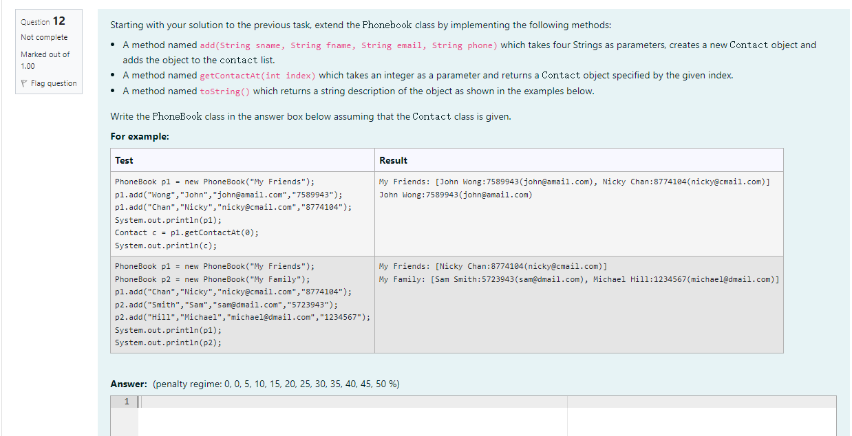 Solved Question 12 Not complete Marked out of 1.00 Starting | Chegg.com