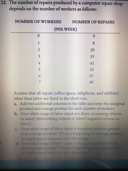 Solved 12. The number of repairs produced by a computer | Chegg.com
