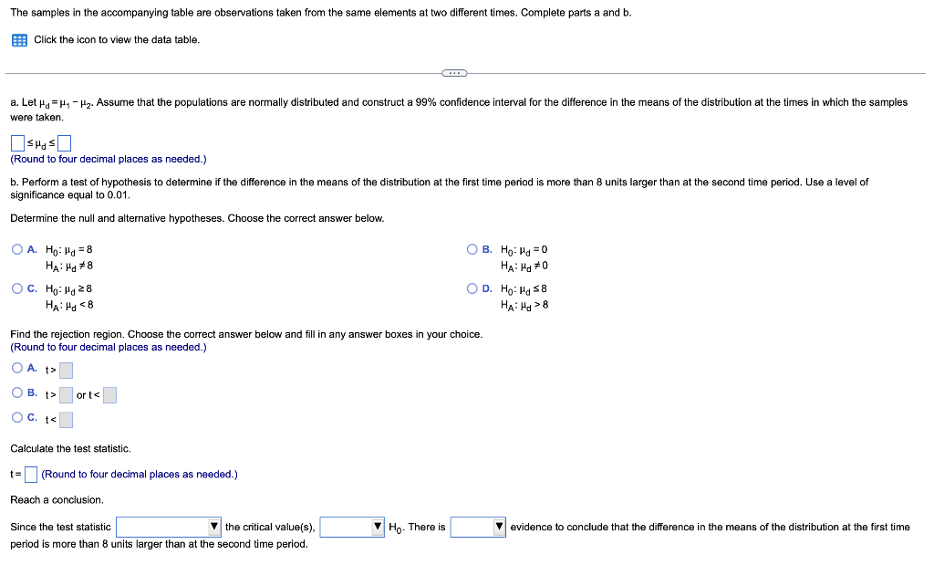 Solved Unit Sample 1 Sample 2 1 12.7 3.9 2 Chegg