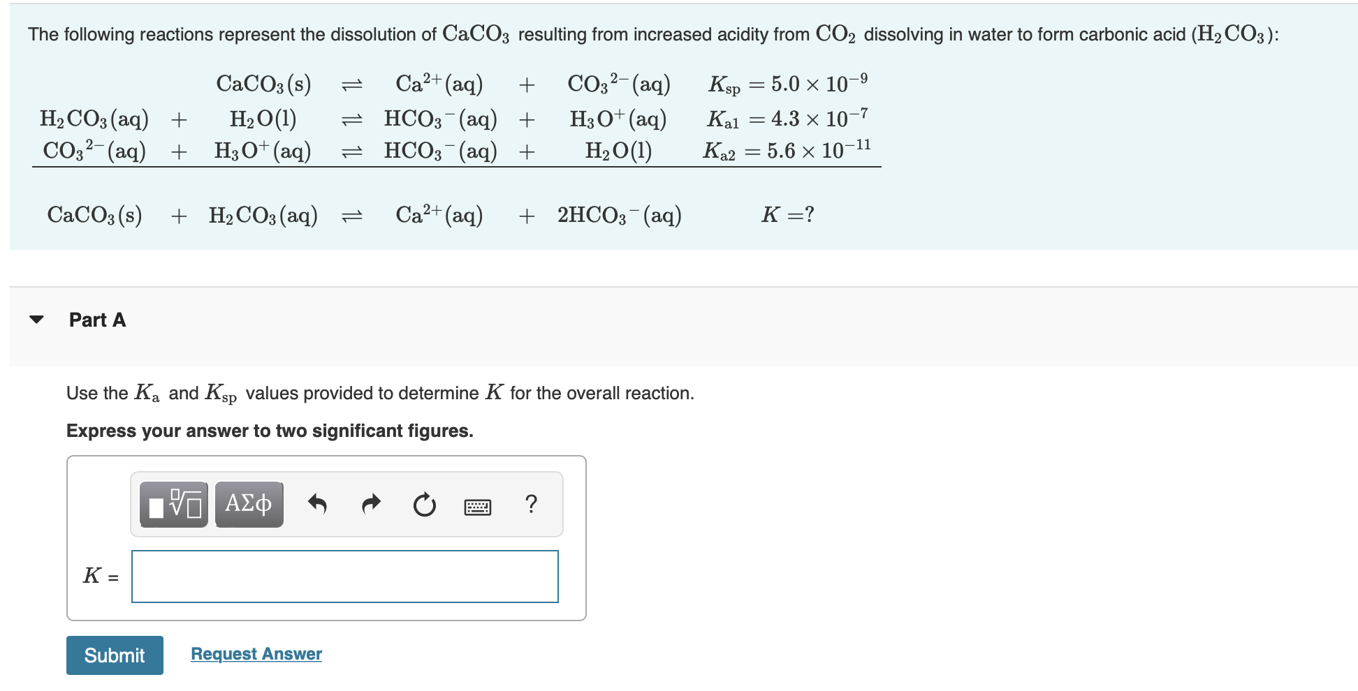 Solved The following reactions represent the dissolution of | Chegg.com