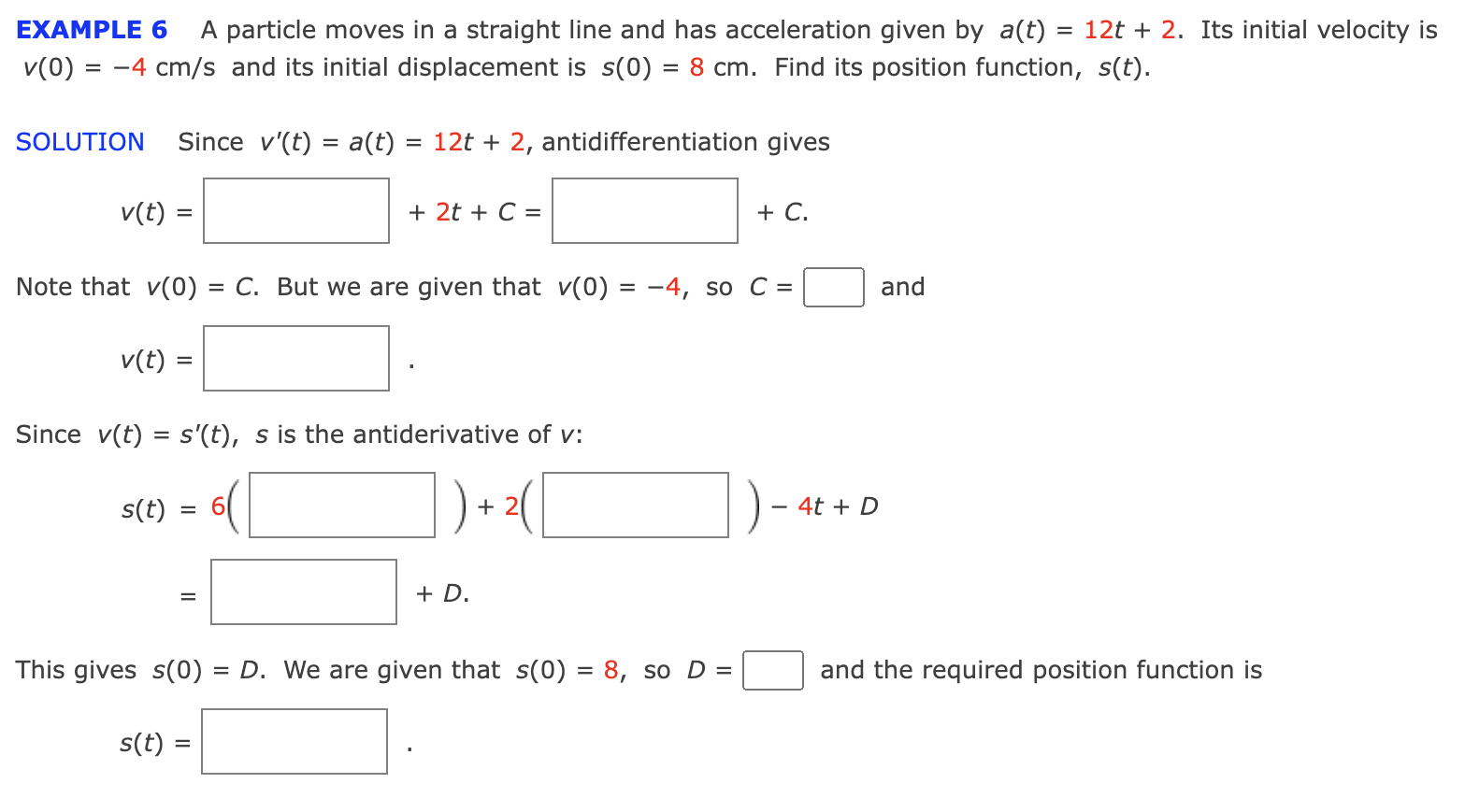 Solved EXAMPLE 6 A Particle Moves In A Straight Line And Has | Chegg.com