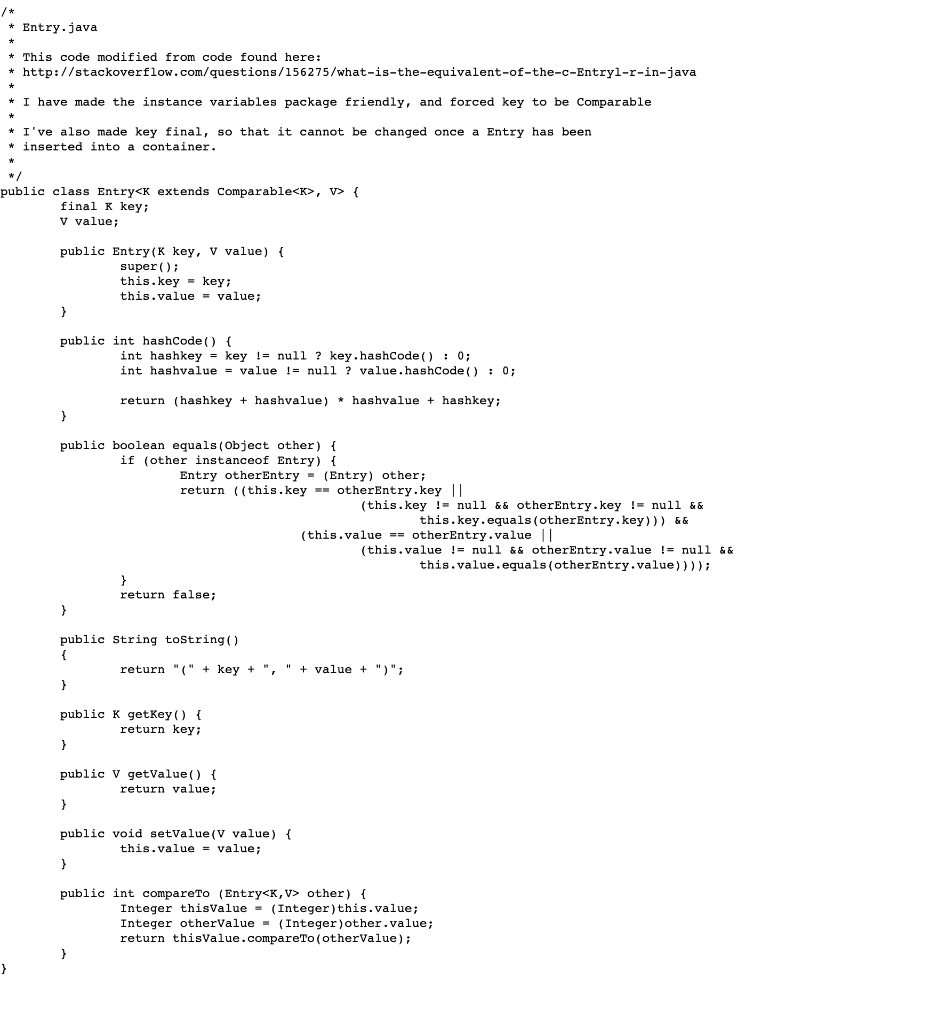 Code in java. Given the following classes, please | Chegg.com