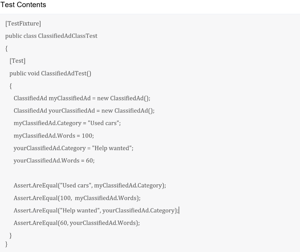 Solved I'm having trouble with this C# programming | Chegg.com