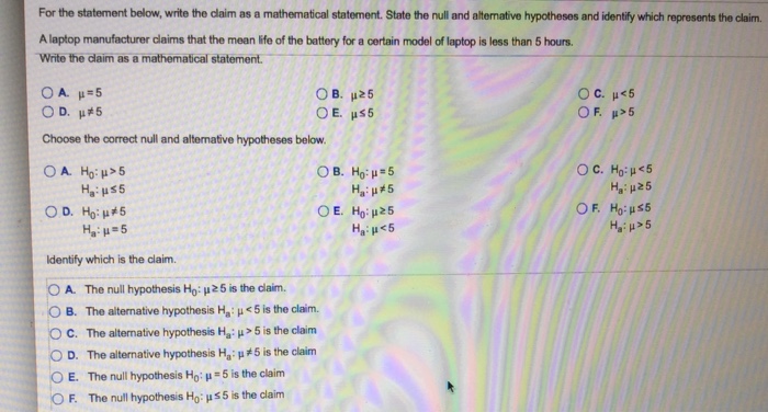 solved-for-the-statement-below-write-the-claim-as-a-chegg