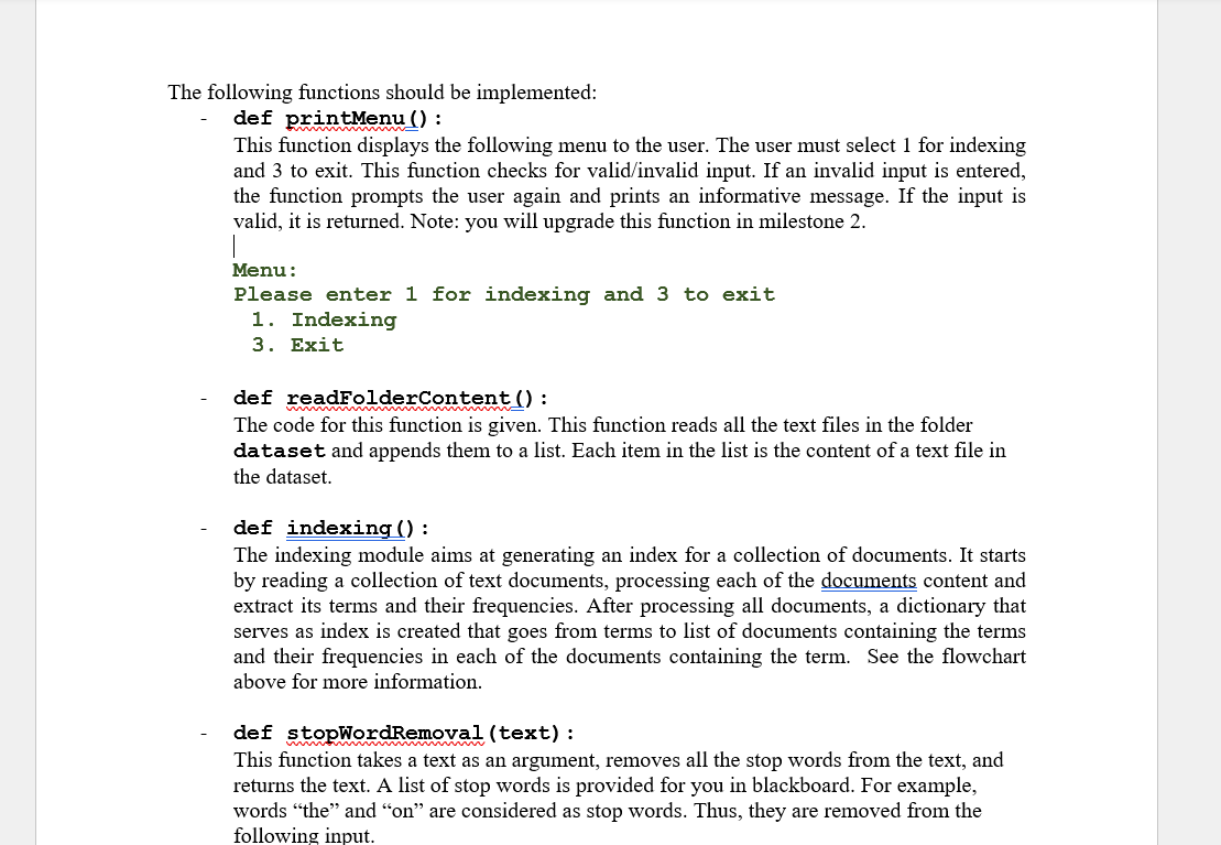 Solved The following functions should be implemented: def | Chegg.com