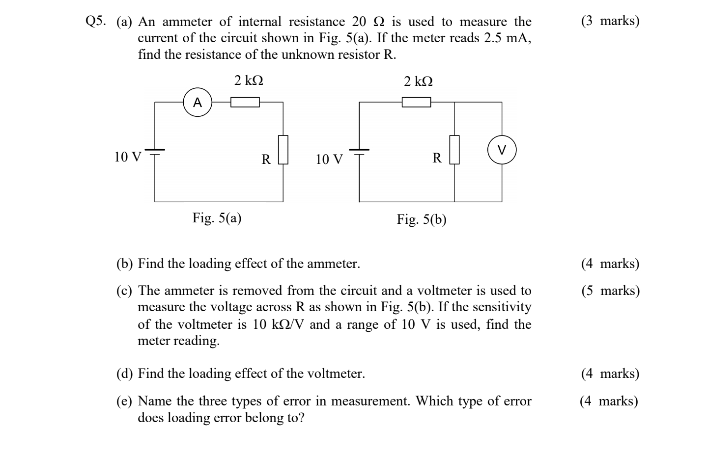 Solved 25. (a) An ammeter of internal resistance 20Ω is used