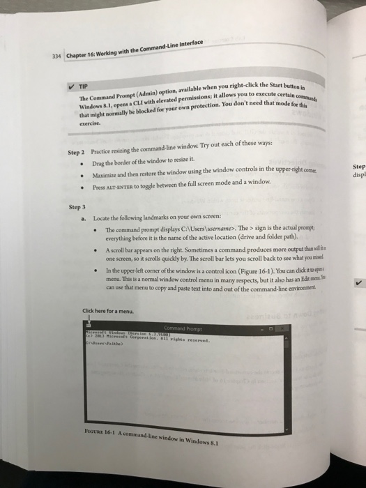 Solved 334 Chapter 16: Working with the Command-Line | Chegg.com