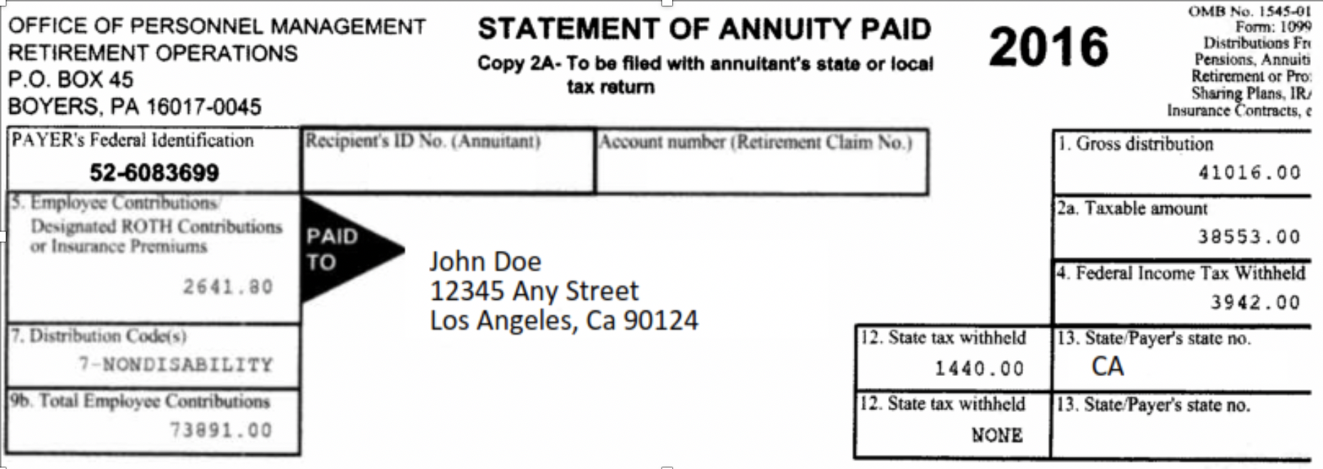 John and Jane Doe are married retired taxpayers who | Chegg.com