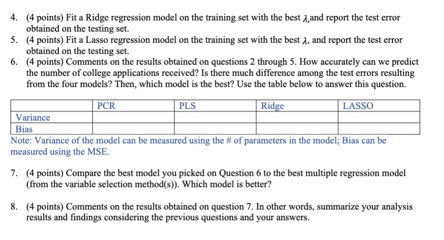 Solved In This Homework We Will Revisit The College Dataset Chegg Com   PhpyeCw8r