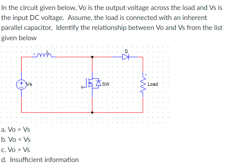 Solved In the circuit given below, Vo is the output voltage | Chegg.com