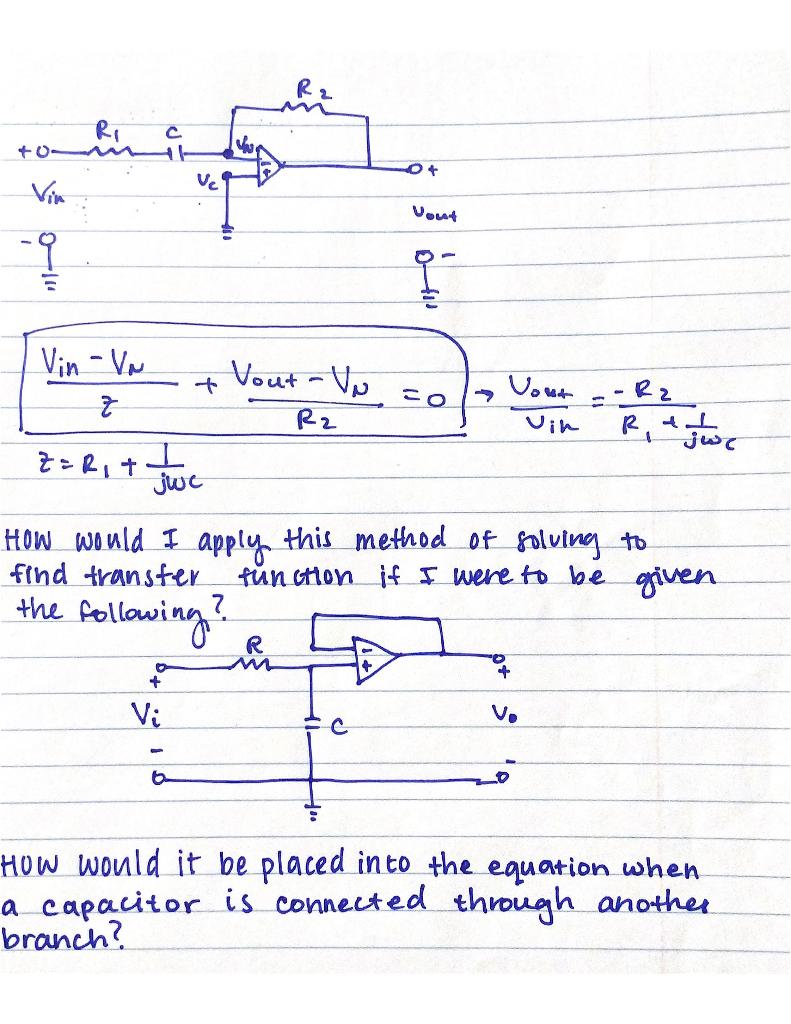 Solved C 04 Vin Vout -9 9 Vout - VN со R2 > Vin - VN + Z | Chegg.com