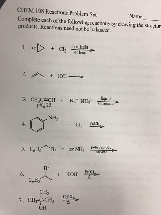Solved Complete each of the following reactions by drawing | Chegg.com