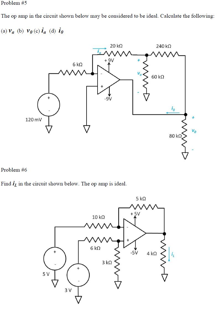 Solved Problem 5 The op amp in the circuit shown below may