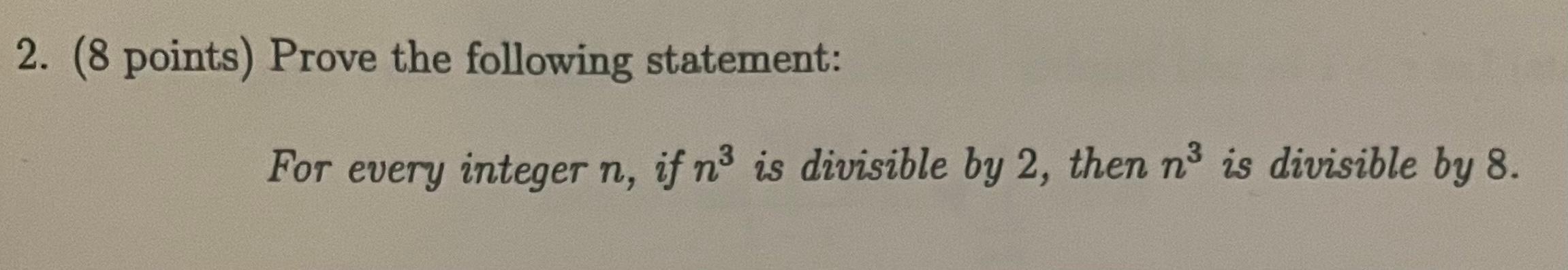 8 n 3 n is divisible by