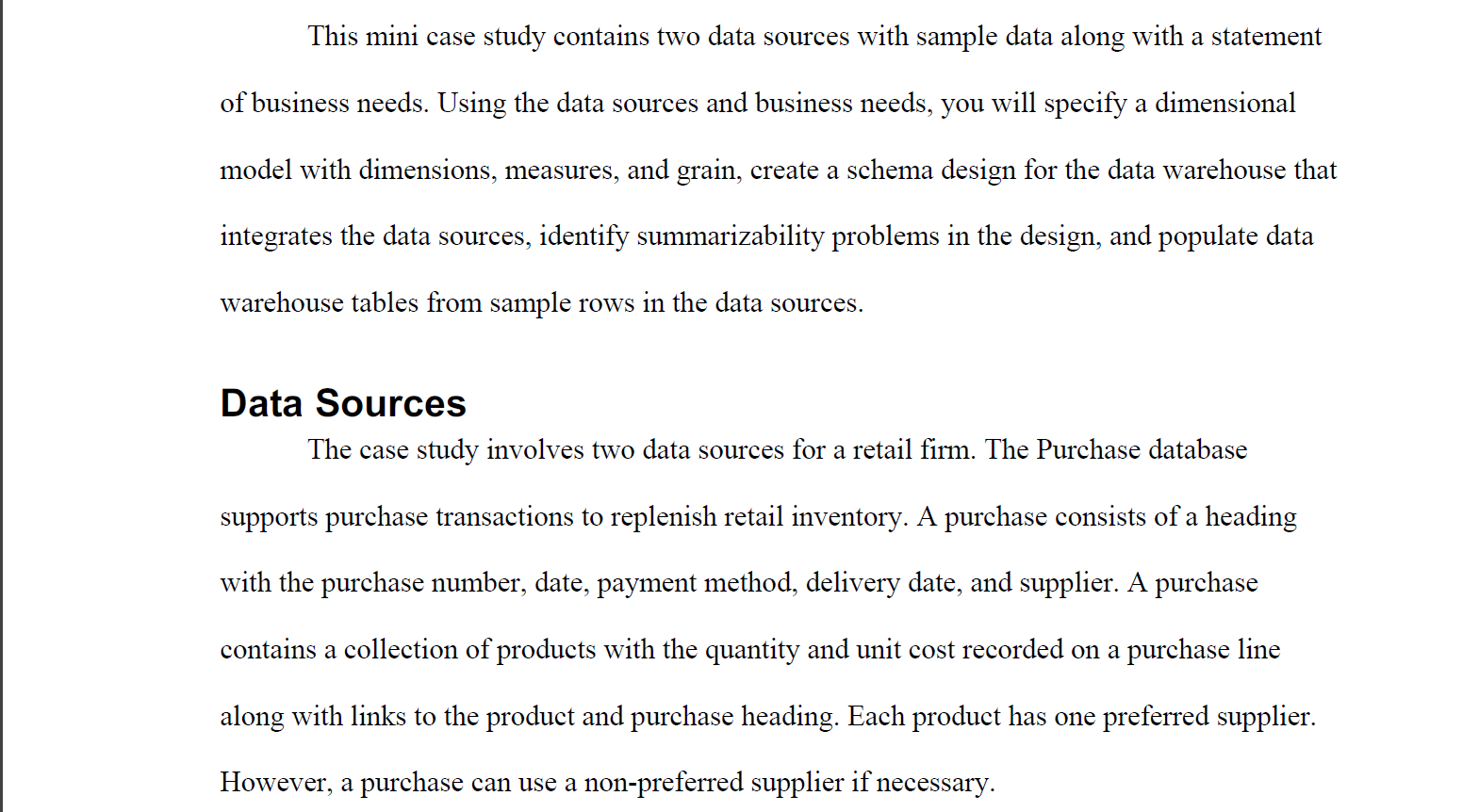 data warehouse case study examples