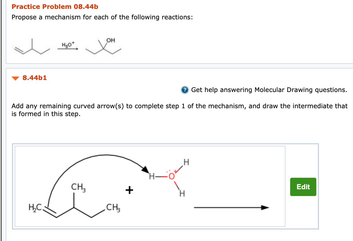 Solved Practice Problem 08.44b Propose A Mechanism For Each | Chegg.com